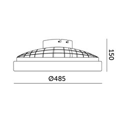 Plafon LED CCT z wentylatorem Ventelux 48W+15W czarny