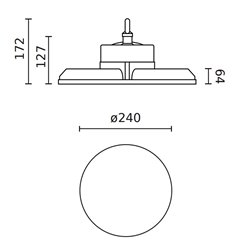 High Bay LED Seron 90W-120W-150W 21000lm 4000K