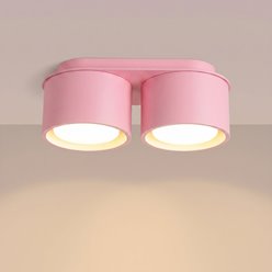 Lampa sufitowa podwójna tuba Modo 2xGx53 różowa