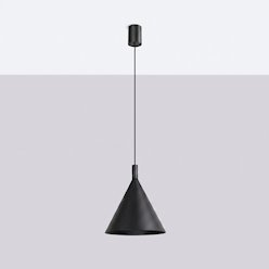 Lampa wisząca stożkowy klosz Nox 25cm 1xE27 czarna