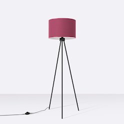 Lampa podłogowa z abażurem Nevia 1xE27 burgundowa