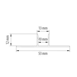 Profil LED GK Undo srebrny anodowany z kloszem mlecznym - 2m