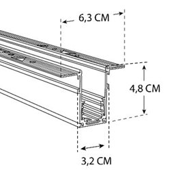 Szyna magnetyczna podtynkowa EKO 200cm