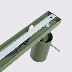 Kinkiet listwa z reflektorami Ring 4xGU10 zielony oliwkowy
