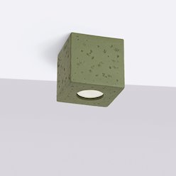 Oprawa natynkowa Quad beton 1xGU10 zielony oliwkowy