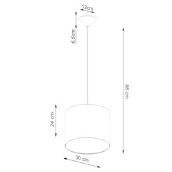 Lampa wisząca minimalistyczna Nova 30cm 1xE27 czarna