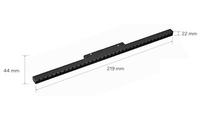 Lampa magnetyczna Grille Genesis czarna 12W 22cm 3CCT