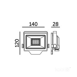 Naświetlacz LED 30W Delyo 2550lm Neutralny