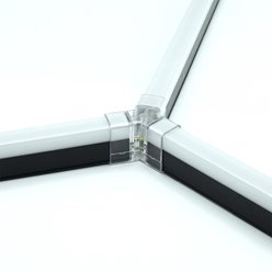 Lampa LED Hexagon 8xHEX czarna 280W 6500K
