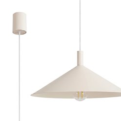 Lampa wisząca stożkowy klosz Nox 40cm 1xE27 beżowa