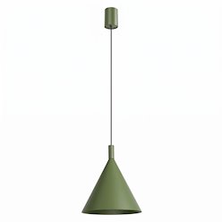 Lampa wisząca stożkowy klosz Nox 25cm 1xE27 zielona oliwka