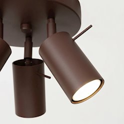 Kinkiet okrągły z reflektorami Ring 3xGU10 brązowy