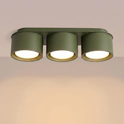 Lampa sufitowa potrójna tuba Modo 3xGx53 zielona oliwkowa