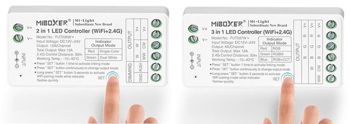 Mi-Light FUT035S+ sterownik LED 2w1 Mono/CCT 12V-24V 12A