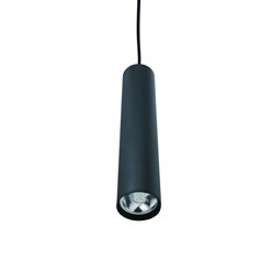 Lampa wisząca Tuba 1xGU10 Circus Slim 24cm czarna