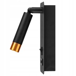 Reflektor Puro 1xG9 czarno-złoty z USB i włącznikiem