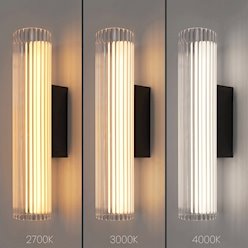 Kinkiet ścienny liniowy LED 6W 3CCT 30cm akryl czarny