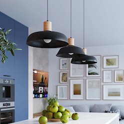 Lampa wisząca z okrągłym kloszem Fano 1xE27 czarna