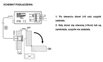 Włącznik drzwiowy 230V z czujnikiem PIR 200W