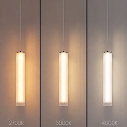 Lampa wisząca LED akrylowa tuba 10W 3CCT 30cm czarna
