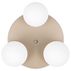 Żyrandol okrągły mleczne kule Bali 3xE27 beżowy