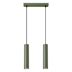 Lampa wisząca podwójna Lagos 2xGU10 listwa zielona oliwka
