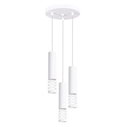 Lampa wisząca potrójna Lami 3P 3xGU10 okrągła biała