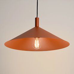 Lampa wisząca stożkowy klosz Nox 40cm 1xE27 ochra czerwona