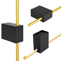 Kinkiet ścienny liniowy Costi 12W 120cm czarny-złoty