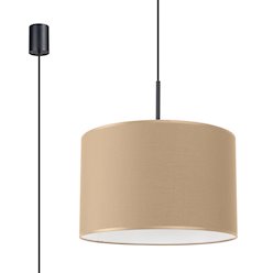 Lampa wisząca z abażurem Nevia 1xE27 taupe