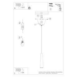 Lampa wisząca betonowa Electra 1xGU10 czarna