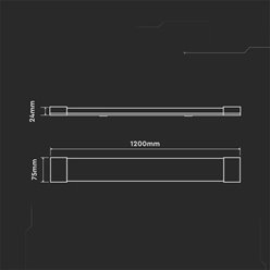 Lampa LED natynkowa 40W Samsung 120cm 120lm/W VT-8-40 4000K 4800lm