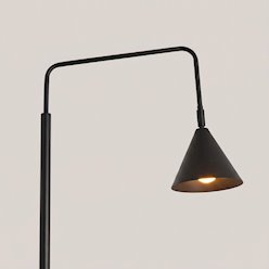 Lampa podłogowa ze stożkowym kloszem Nox 1xE14 czarna
