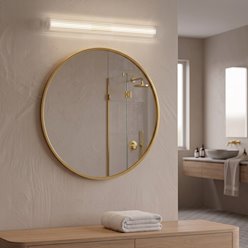 Kinkiet ścienny liniowy LED 11W 3CCT 60cm akryl złoty