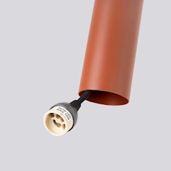 Lampa wisząca potrójna Lagos 3xGU10 listwa ochra czerwona