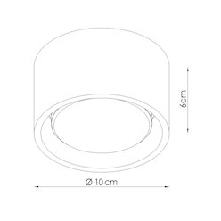 Lampa sufitowa tuba Modo 1xGx53 błękitna