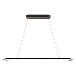 Nowoczesna lampa wisząca LED Oval 30W 20x120cm 2CCT czarna