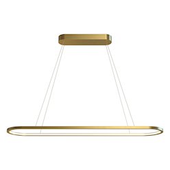 Nowoczesna lampa wisząca LED Oval 30W 20x120cm 2CCT złota