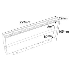 Reflektor magnetyczny Point Mi-Light Smart biały 22cm 12W CCT