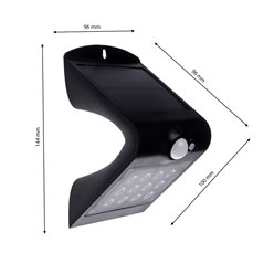 Kinkiet Solarny LED Butterfly Czarny 1,5W