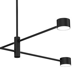 Lampa sufitowa 4-punktowa Cross 4xGX53 Czarna
