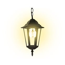 Lampa ogrodowa wisząca 1xE27 Victoria czarna