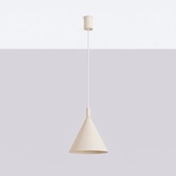Lampa wisząca stożkowy klosz Nox 25cm 1xE27 beżowa