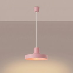 Lampa wisząca klasyczna Bilo 1xE27 różowa