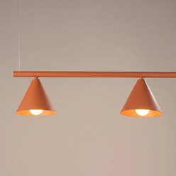 Lampa wisząca Nox 4-punktowa 4xE14 ochra czerwona