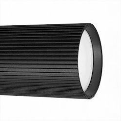Lampa wisząca 3xGU10 ryflowane tuby - czarna