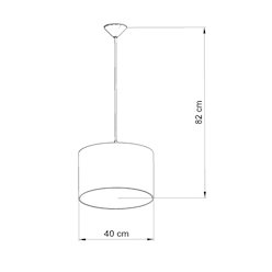 Lampa wisząca dziecięca Football C 40 1xE27 biało-czarno-zielona