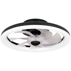 Plafon LED z wentylatorem Twist 36W+15W CCT 40cm czarny