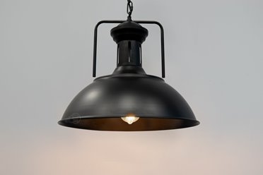 Lampa wisząca LOFT GRAVIS 1xE27 czarna na łańcuchu