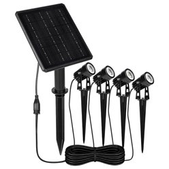 Reflektory solarne LED wbijane 4x1W - zestaw 4 sztuki